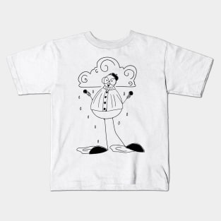 Love Rain Minimalist line art Kids T-Shirt